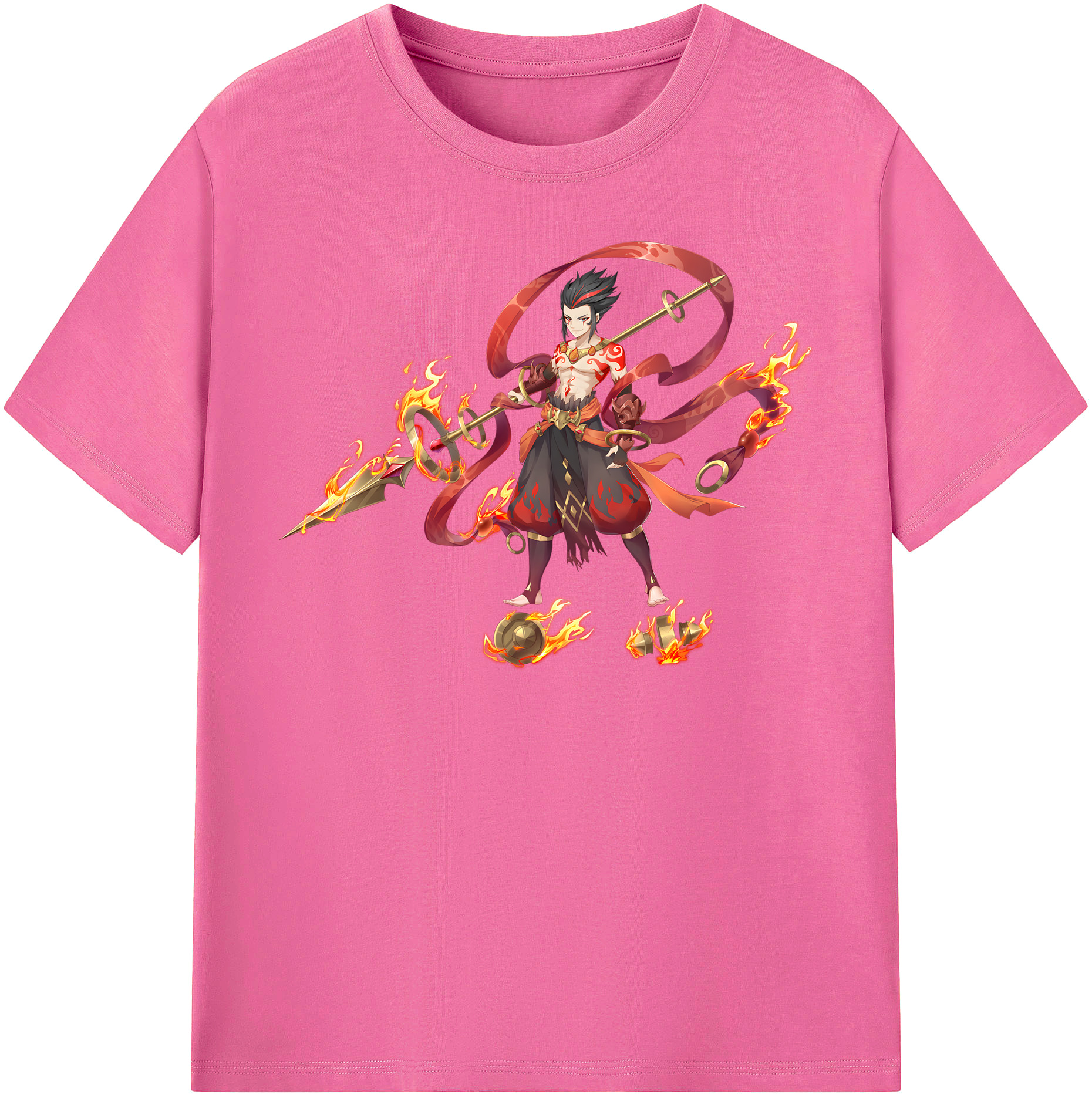 （画像用） Ne Zha 2 ナタ 魔童の大暴れ レディースカジュアルプリントTシャツ（綿100％）